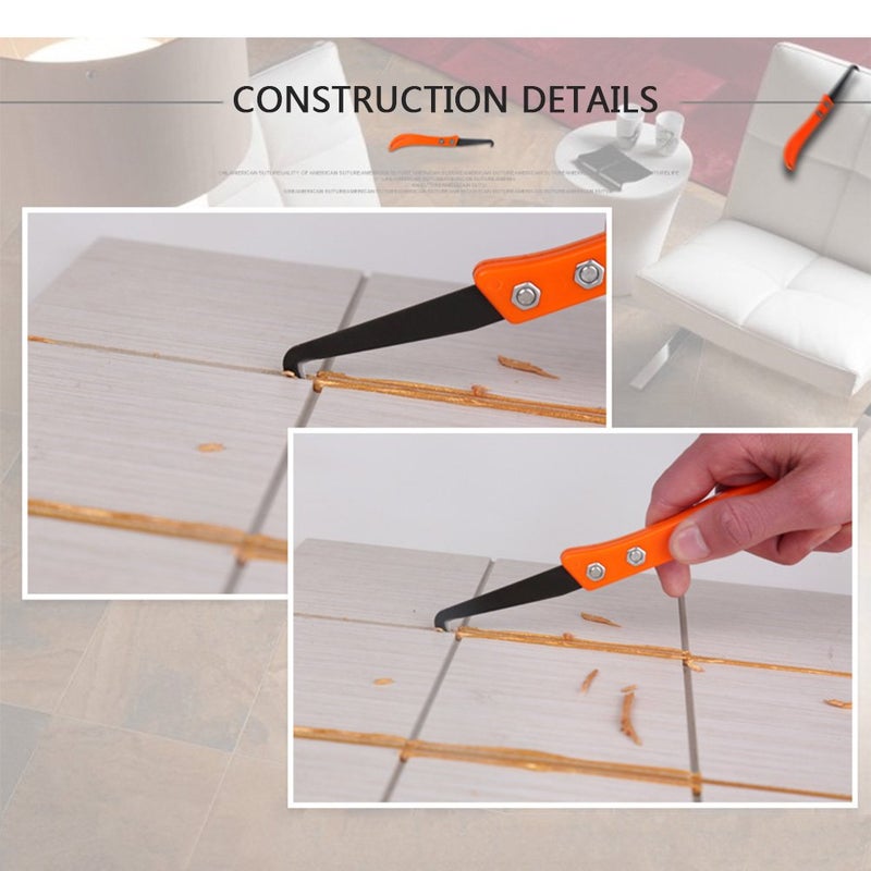 FOCCTS 12PCS Grout Remover Tool, 2 Grout Saw and 10 Removal Knife, Caulking Tool Kit Caulking Edge Kit for Kitchen, Bathroom, Bedroom, Tiles Gap - Image 5